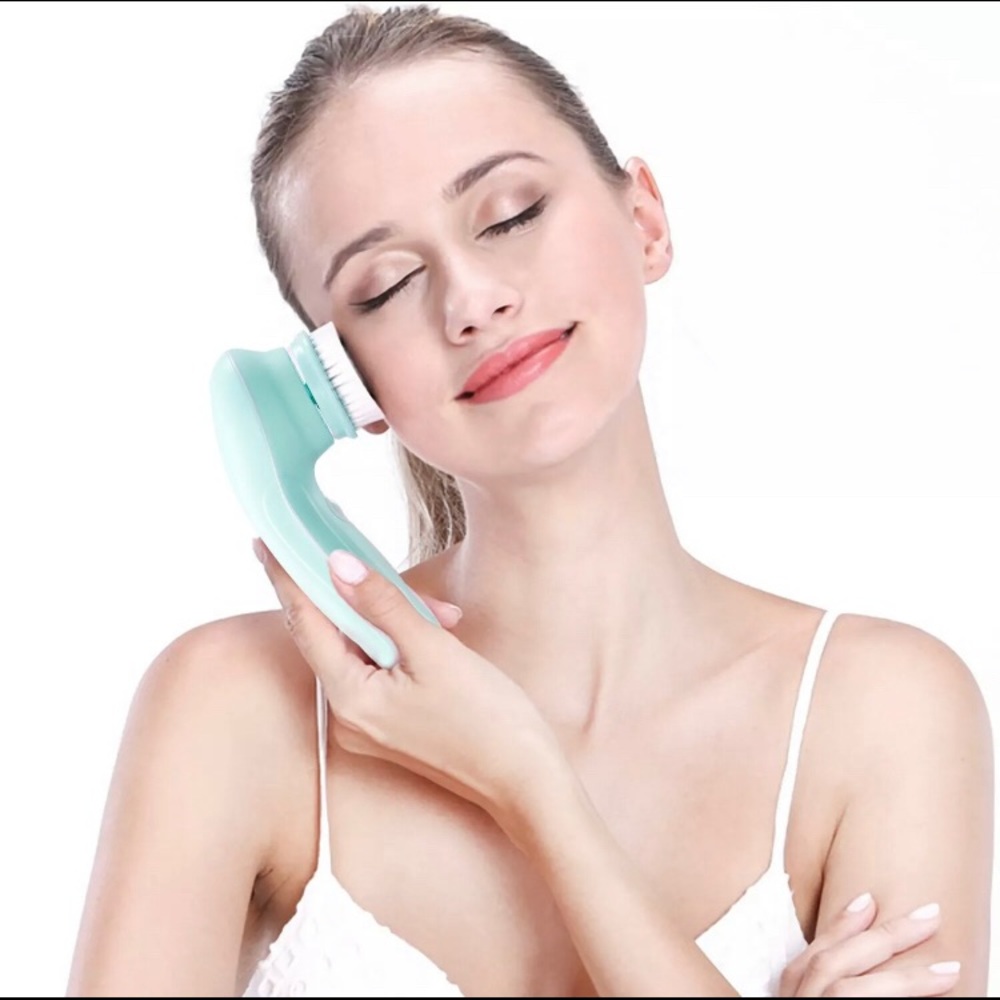 3in1 Rechargeable Electric Facial Cleansing Brush Set Face Body Exfoliat…